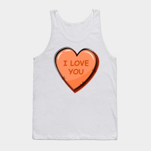 Valentine Candy Heart Cartoon Tank Top